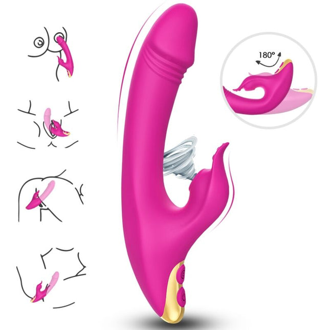 ARMONY - AMANT LICKS VIBRADOR DE CLÍTORIS Y PUNTO G FUCSIA