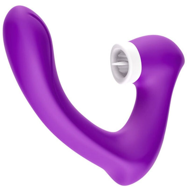 ARMONY - SECRETKISS LICKS VIBRADOR DE CLÍTORIS Y VIBRADOR, CURVO MORADO