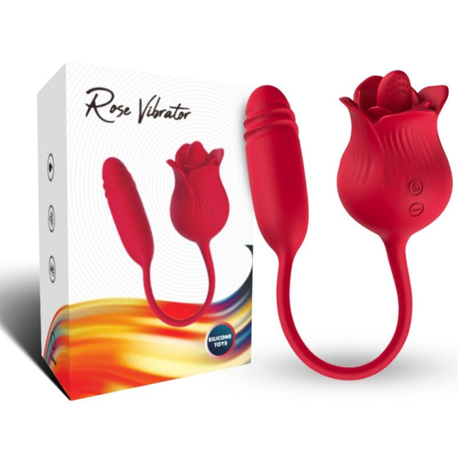 ARMONY - ROSELIP LICKS VIBRADOR DE CLÍTORIS Y VIBRADOR ROJO