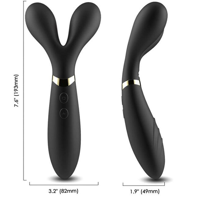 ARMONY - Y-WAND MASAJEADOR Y VIBRADOR DOBLE CABEZAL NEGRO