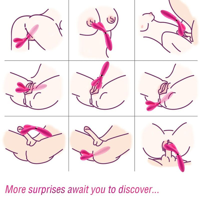 ARMONY - Y-WAND MASSAGER &amp; VIBRATOR DOUBLE HEAD FUCHSIA