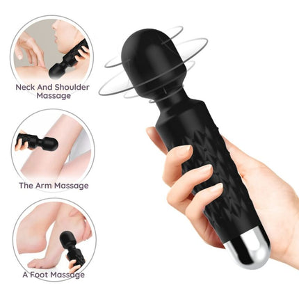 ARMONY - POSTMAN MASSAGER &amp; VIBRATOR SUPER FLEXIBLE HEAD BLACK