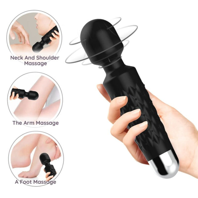 ARMONY - POSTMAN MASSAGER &amp; VIBRATOR SUPER FLEXIBLE HEAD BLACK