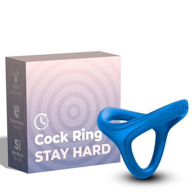 ARMONY - TRESOR ANILLO DOBLE DE SILICONA AZUL