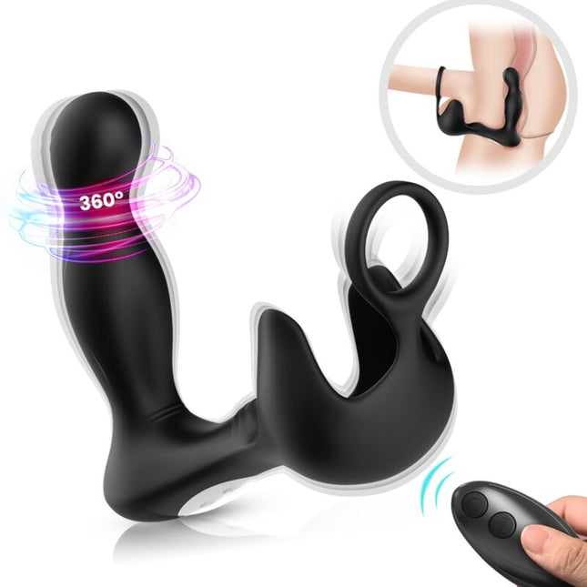 ARMONY - VIBRADOR ANAL ENVOLVENTE Y ESTIMULADOR DE TESTICULOS Y ANILLO - CONTROL REMOTO