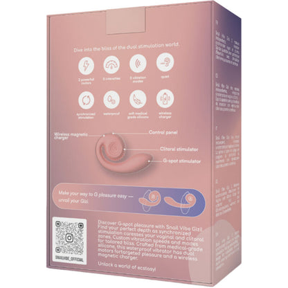 VIBRADOR DE CARACOL - ESTIMULADOR DOBLE GIZI ROSA