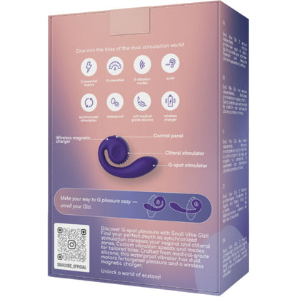 VIBRADOR DE CARACOL - ESTIMULADOR DOBLE GIZI ROSA