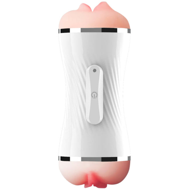 ARMONY - MASTURBADOR VIBRADOR DOBLE VAGINA Y BOCA BLANCO