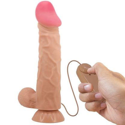 PRETTY LOVE - SLIDING SKIN SERIES REALISTIC DILDO WITH SLIDING SKIN SAUNA BOWL REMOTE CONTROL FLESH 24 CM