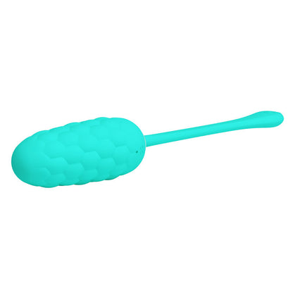 PRETTY LOVE - HUEVO VIBRADOR RECARGABLE CON TEXTURA MARINA EN VERDE AGUA