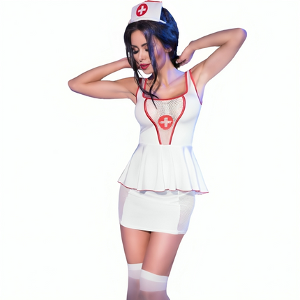 CHILIROSE - CR 4160 COSTUME NURSE TOP &amp; SKIRT S/M