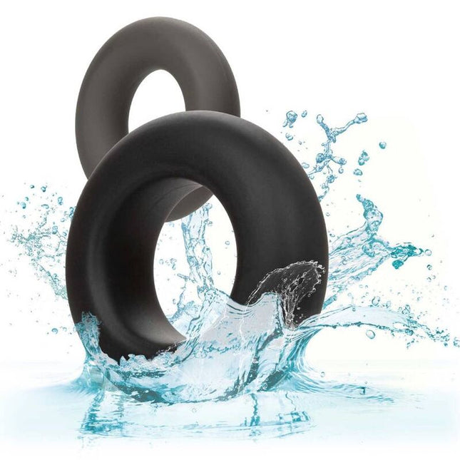 CALEXOTICS - ALPHA PROLONG SET OF 2 RINGS GRAY