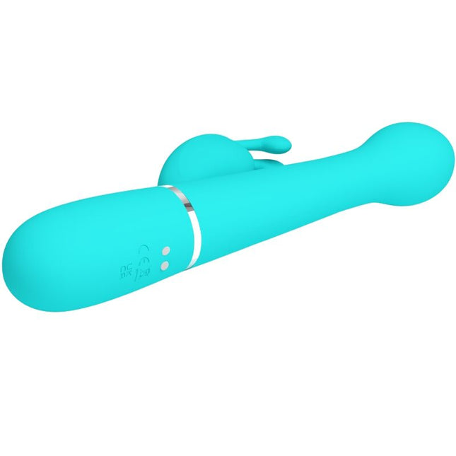 PRETTY LOVE - DEJON RABBIT VIBRATOR 3 IN 1 MULTIFUNCTIONAL AQUAGREEN