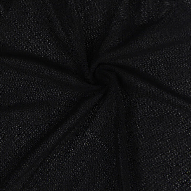 SUBBLIME - BABYDOLL TULLE FABRIC WITH LACE AND FLORAL DETAIL BLACK S/M