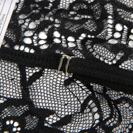 Verführerisches Schwarzes Polizei-Dessous mit Spitze - SUBBLIME