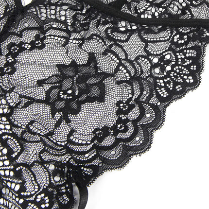 Verführerisches Schwarzes Polizei-Dessous mit Spitze - SUBBLIME