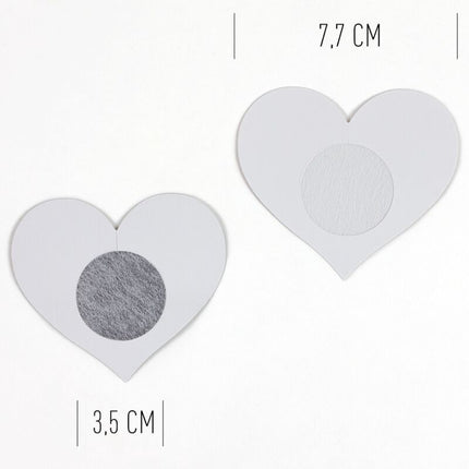 JUEGO SECRETO - ¡TETAS GUAU! Cubrepezones con diseño de corazón