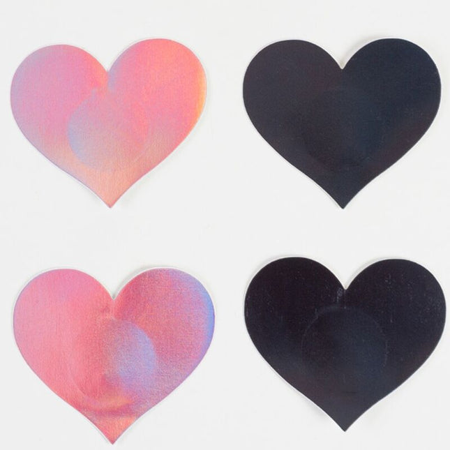 JUEGO SECRETO - ¡TETAS GUAU! Cubrepezones con diseño de corazón