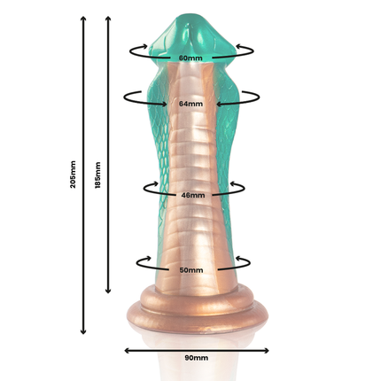 ÉPICO - DILDO DE PITÓN COBRA VERDE