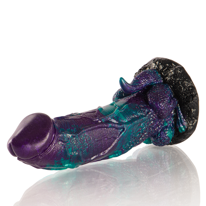 ÉPICO - DILDO BASILISCO DOBLE PLACER ESCAMOSO, TAMAÑO GRANDE