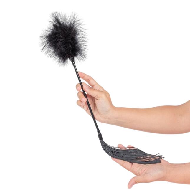 SECRET PLAY - FEATHER DUSTER + BLACK WHIP