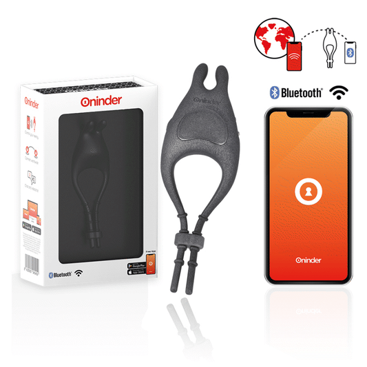 ONINDER - PAMPA EINSTELLBARER VIBRATORRING MIT KLITORISSTIMULATOR 10 GESCHWINDIGKEITEN - KOSTENLOSE APP