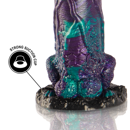 ÉPICO - DILDO BASILISCO DOBLE PLACER ESCAMOSO, TAMAÑO GRANDE