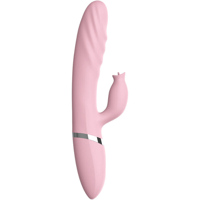 ARMONY - VIBRADOR Y EMPUJE CON LENGUA ROSA EFECTO CALOR