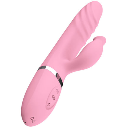 ARMONY - VIBRADOR Y EMPUJE CON LENGUA ROSA EFECTO CALOR