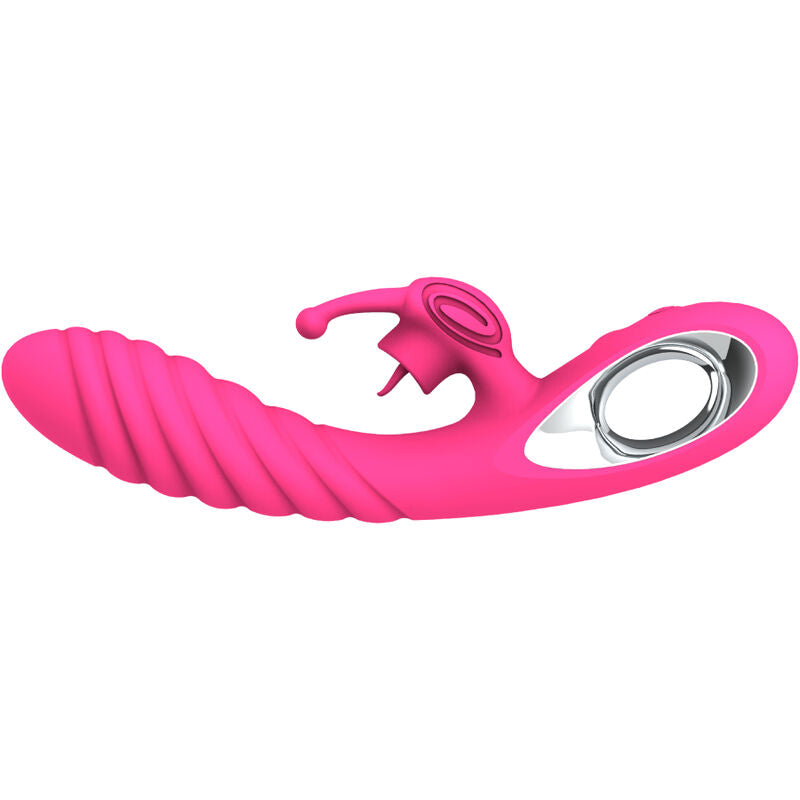 VICKY RABBIT-VIBRATOR - MIT FUCHSIA-ZUGRINGZUNGE
