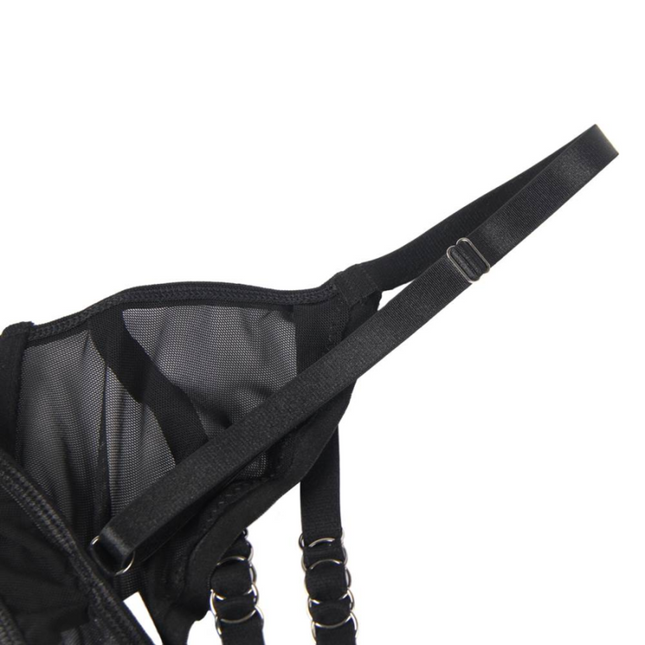 SUBBLIME - CONJUNTO DE DOS PIEZAS CON SUJETADOR TRANSPARENTE Y RAYAS S/M