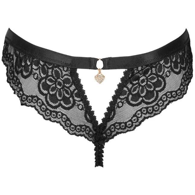 LIVCO CORSETTI FASHION - OKSURIN PANTY BLACK WITH CROTCHLESS SLEEVES