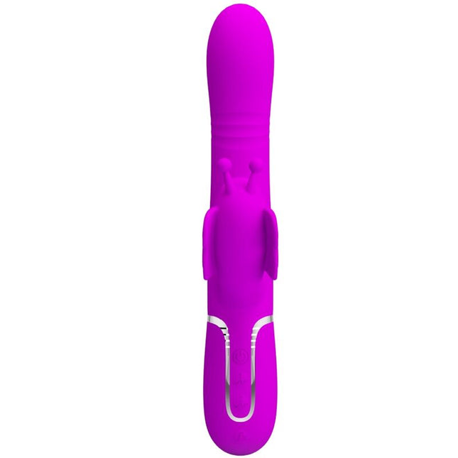 Vibrador Conejo Multifuncional 4 en 1 Mariposa - Fucsia