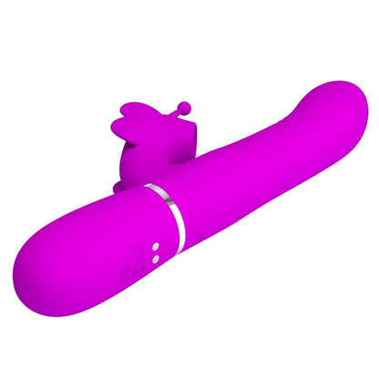MULTIFUNKTIONS-RABBIT-VIBRATOR 4 IN 1 SCHMETTERLING - FUCHSIA