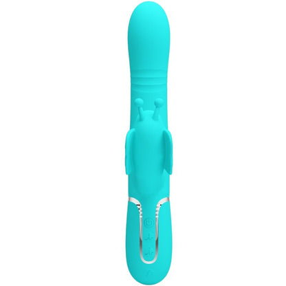 MULTIFUNKTIONS-RABBIT-VIBRATOR 4 IN 1 SCHMETTERLING - AQUAGRÜN