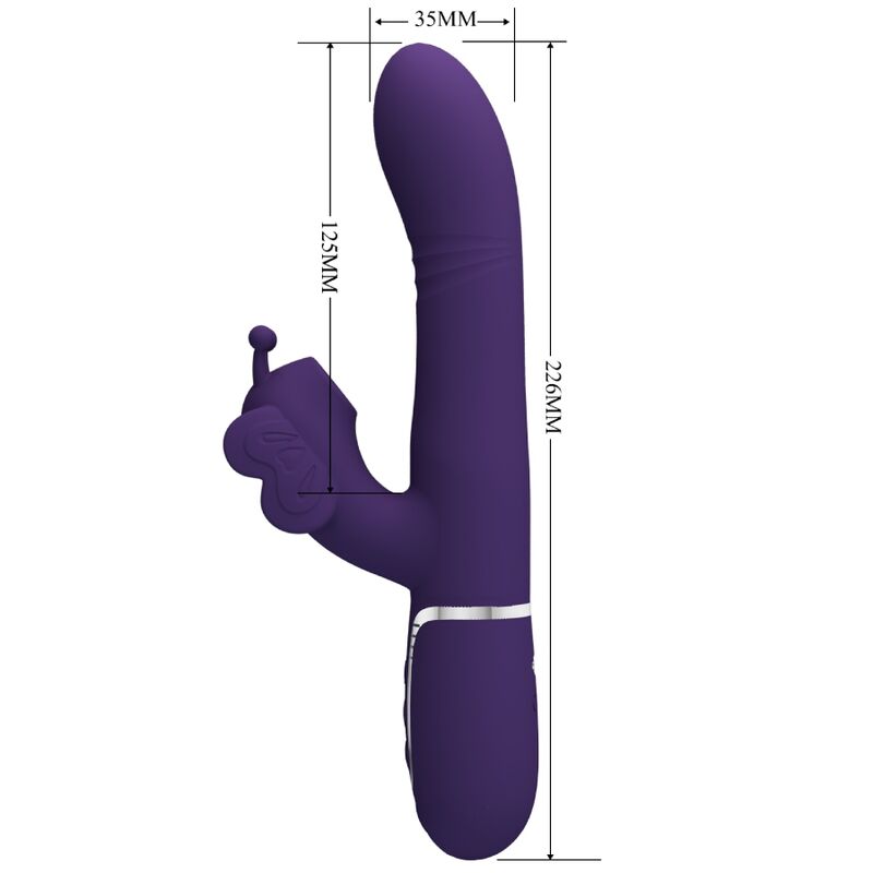 MULTIFUNKTIONS RABBIT-VIBRATOR 4 IN 1 SCHMETTERLING