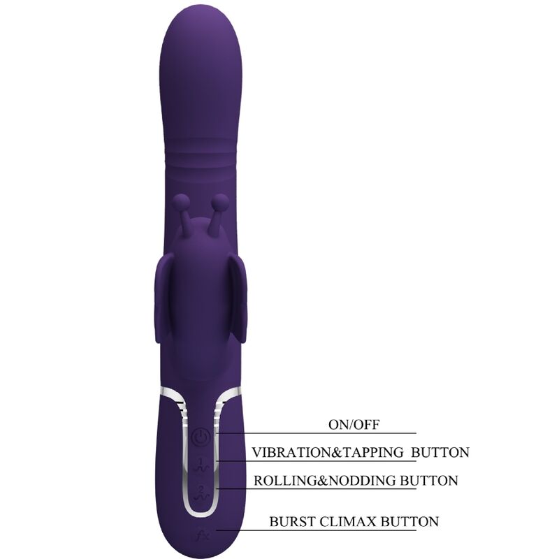 MULTIFUNKTIONS RABBIT-VIBRATOR 4 IN 1 SCHMETTERLING