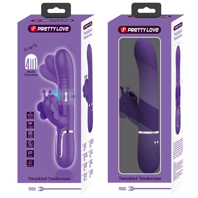 MULTIFUNKTIONS RABBIT-VIBRATOR 4 IN 1 SCHMETTERLING