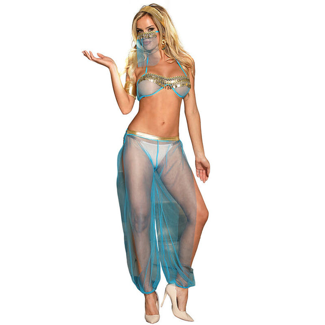 SUBBLIME - BLUE INDIAN STYLE LINGERIE SET S/M