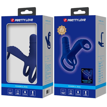 PRETTY LOVE - ELISH VIBRATIONSRING MIT VERLNGERUNG BLAU