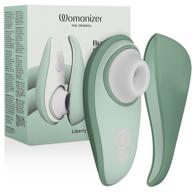 WOMANIZER - LIBERTY 2 CLITORIS STIMULATOR & SUCTION CUP LIGHT GREEN