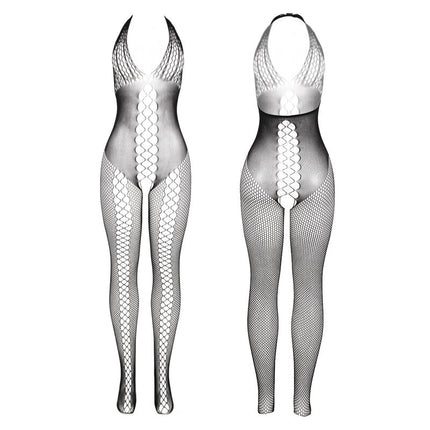 SUBBLIME - 951832 BODYSTOCKING MIT OFFENEM RÜCKEN UND KREUZDETAILS SCHWARZ EINE GRÖSSE