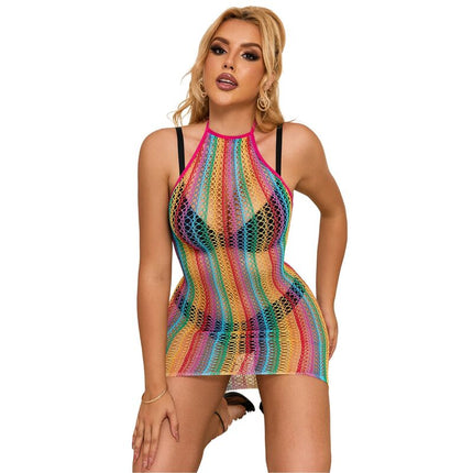 SUBBLIME - 952341 RAINBOW NET DRESS ONE SIZE