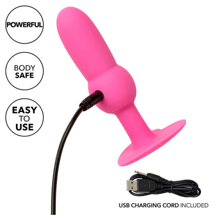 CALEXOTICS - FIRST TIME ANAL PLUG MIT PERLENSONDE 10 VIBRATIONEN ROSA