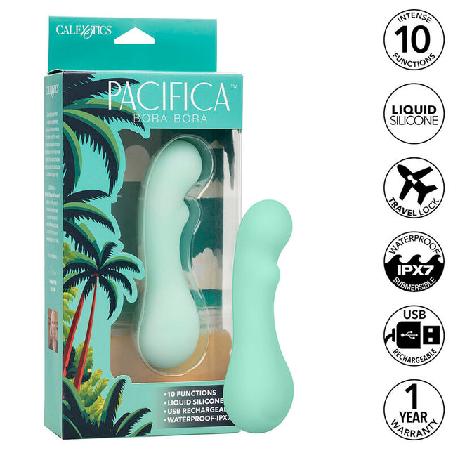 CALEXOTICS - PACIFICA BORA BORA ESTIMULATOR G-SPOT 10 VIBRATIONEN AQUA