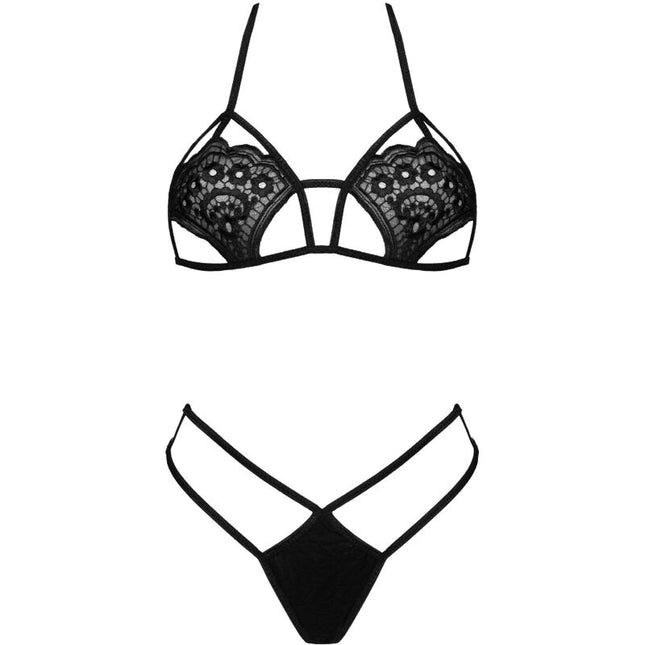 LIVCO CORSETTI FASHION - JIMENA LC 20216 BH + STRING SCHWARZ EINE GRÖSSE