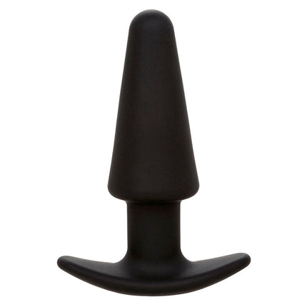 CALEXOTICS - ROCK BOTTOM TAPERED ANAL PLUG 10 VIBRACIONES SILIKON SCHWARZ