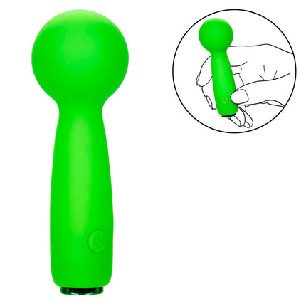 CALEXOTICS - NEON VIBES THE BUBBLY VIBE MINI-MASSAGER 10 VIBRATIONEN GRÜN