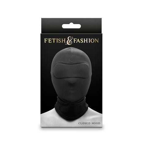 NS NOVELTIES - FETISH &amp; FASHION CLOSED MASK NYLON BLACK