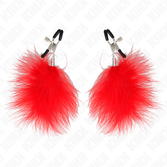 KINK - FEDERNIPPENKLEMME ROT 7 CM